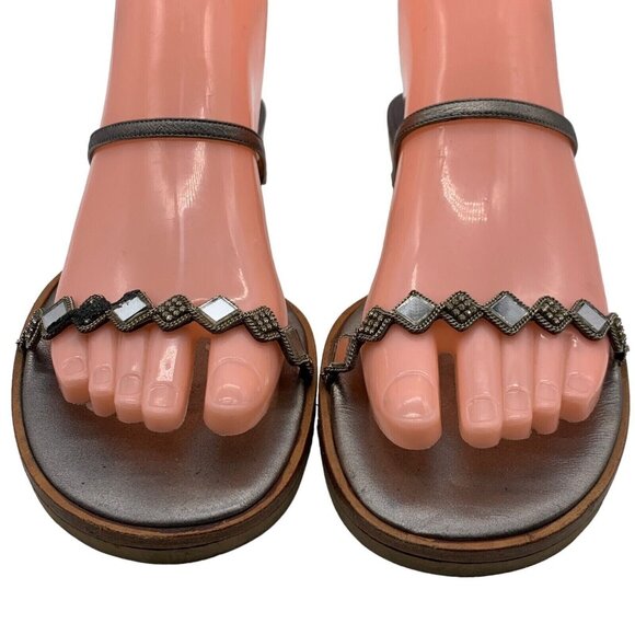 YSL Sandals Slip On Shoes Wedge Heel Yves Saint Laurent Sz EU 37 6.5-7. #35 - Picture 8 of 12